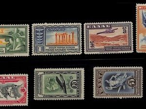 P4062a GREECE YVERT PA 8/14 AIR MAIL SET 1933 MNH