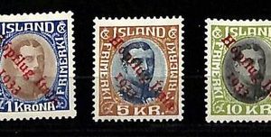 P4049c ICELAND 1933 HOPFLUG  ITALA MNH 3val.