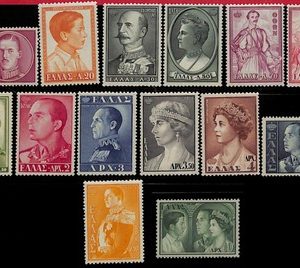 P4056 GREECE YVERT 640/53 ROYAL FAMILY MNH