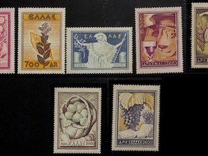 P4059 GREECE YVERT 585/91 AGRICULTURAL PRODUCTS MNH