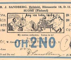 ac9777 - FINLAND - VINTAGE POSTCARD - RADIO FREQUENCY CARD - Helsinki -  1929