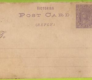 40212 - Australia VICTORIA - Postal History - Double STATIONERY CARD :  H&G  # 6