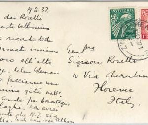 65665 - NEW ZEALAND -  POSTAL HISTORY - POSTCARD HERMITAGE to ITALY 1937 - BIRDS