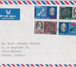 65664 - NEW ZEALAND -  POSTAL HISTORY -   COVER to ITALY - BOATS maps