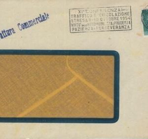 75818 - ITALY  - Postal History - EVENT Postmark 1954 Auto CARS Road TRAFFIC