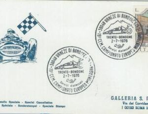75822 - ITALY  - Postal History - EVENT Postmark 1976 Auto CARS racing