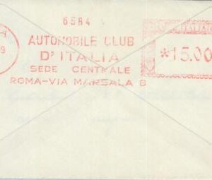 75823 - ITALY - Postal History - Meccanica MECHANICAL Postmark 1959 Auto CARS