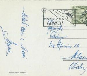 75809 - SWITZERLAND  - Postal History - Postmark 1953 Auto CARS Road Safety