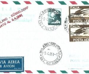 70950 - ITALY - Postal History - FIRST FLIGHT:  Milano / Dusseldorf  Pell 420 AA