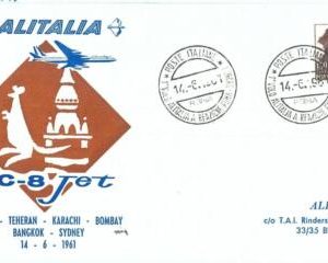 70956 - ITALY - Postal History - FIRST FLIGHT:  Roma /  Sydney  1961 # 445 FA