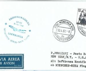 70953 - ITALY - Postal History - FIRST FLIGHT:  Munchen /  Koln Lufthansa 1961