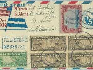 83119 - USA - Postal History - FIRST FLIGHT cover: NEW YORK - B AIRES  #  301