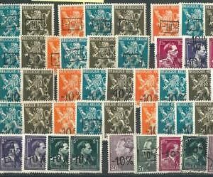 70778 -  BELGIUM  - STAMPS:    # 724 A / 724 G  - nice selection of OVERPRINTS