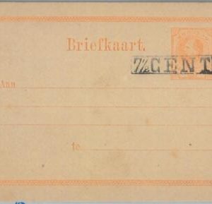 82088 - CURACAO - POSTAL HISTORY - OVERPRINTED  Postal Stationery Card