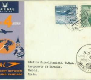 87366 - CHILE - Postal History - FIRST FLIGHT:  BOAC London - Santiago 1960