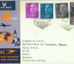 87374 - SPAIN - Postal History - FIRST FLIGHT:  BOAC London - Santiago 1960