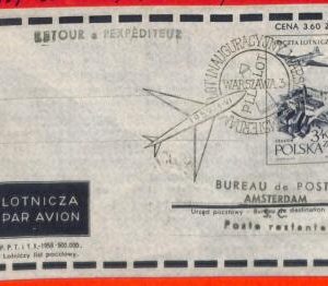 aa3415 - POLONIA - Postal History - FIRST FLIGHT Cover WARSAW - PARIS  1959 LOT