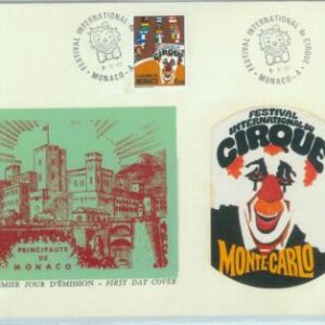 84127 - MONACO - Postal History -  Large FDC COVER 1977 - CIRCUS