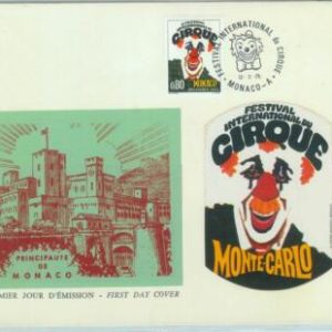 84125 - MONACO - Postal History -  Large FDC COVER 1975 - CIRCUS