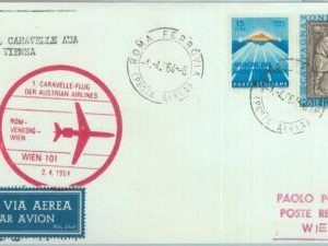 82900 -  ITALY - Postal History - FIRST FLIGHT:  Rome  VIENNA  #  538 AE 1964