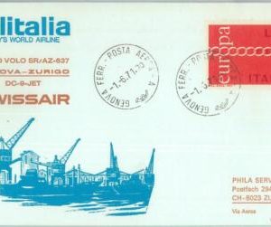 82965 - ITALY - Postal History - FIRST FLIGHT:   Genova - ZURICH 1971 - 804 AA