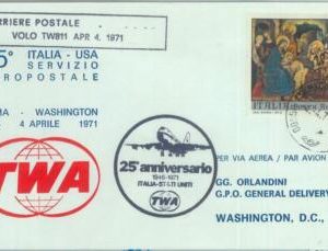 82957 - ITALY  - Postal History - FIRST FLIGHT: Rome  WASHINGTON  # 795 AB