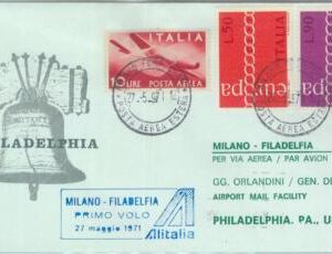 82963 - ITALY  - Postal History - FIRST FLIGHT: Milano  PHILADELPHIA # 803AA