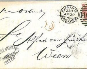 08651  -  GB - POSTAL HISTORY -  SG 103 PLATE 5 -  PERFIN ON COVER