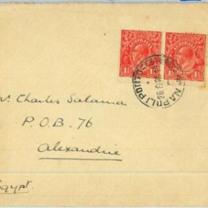 BK0362 - AUSTRALIA - Postal History -  Stamps on COVER from ITALY to EGYPT! 1925