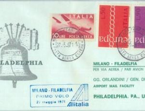 82964 - ITALY  - Postal History - FIRST FLIGHT: Milano  PHILADELPHIA # 803AA