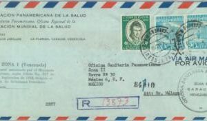 84319 -  VENEZUELA - POSTAL HISTORY -  AIRMAIL COVER to MEXICO 1960 O.S.P. Zona