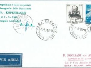 72113 - ITALY - Postal History - FIRST FLIGHT: Rome / Kopenhagen 1964 - Alitalia