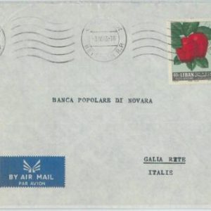 74937 - LEBANON - POSTAL HISTORY - AIRMAIL COVER to  ITALY   1963