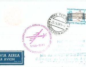 70967 - ITALY - Postal History - SPECIAL FLIGHT:  5 years of POOL FLIGHT 1961