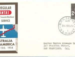 72173 - AUSTRALIA - Postal History - FIRST FLIGHT: Quantas to North America 1954