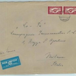 84146 - PORTUGAL - Postal History - Large AIRMAIL COVER to ITALY  1940