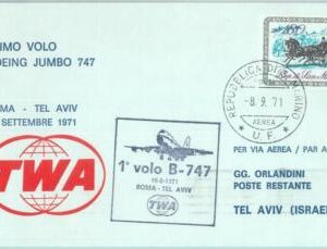 83046 - SAN MARINO  Postal History - FIRST FLIGHT: Rome  TEL AVIV # 815 CC 1971