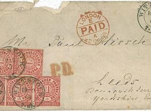 10664  GERMANY  :  Norddeutschland  - POSTAL HISTORY - COVER to LONDON GB - 1868