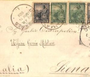 ac6412 - ARGENTINA - POSTAL HISTORY - Postcard  to ITALY  1903 Libertad Sentada