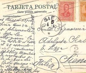 ac6410 - ARGENTINA - POSTAL HISTORY - Postcard to ITALY - 1910