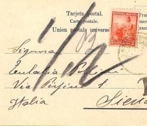 ac6408 - ARGENTINA - POSTAL HISTORY - Postcard to ITALY - TAXED