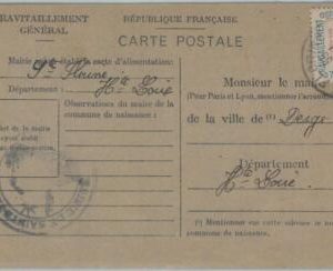 75139 - FRANCE - Postal History - SPECIAL CARD: Ravitaillement REFUELING 1946