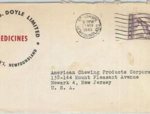 72392 -  NEWFOUNDLAND - POSTAL HISTORY:   Cover to USA 1945