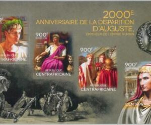 M905 - CENTRAL AFRICA  -ERROR-MISSPERF stamp sheet 2014 Augustus ROMAN HISTORY
