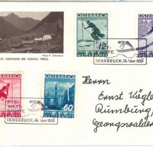 73720 - AUSTRIA - POSTAL HISTORY -  Rare FDC COVER   Skiing  1936