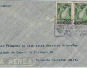 74181 -  S. TOME et PRICIPE - Postal History - First Flight  to FERNANDO PO 1950
