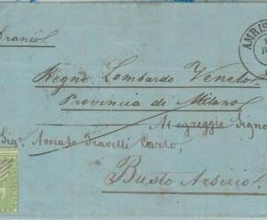 67653 - SWITZERLAND - Postal History - SBHV # 26c on COVER to LOMBARDO VENETO