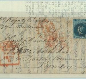 68792 - SOUTH AUSTRALIA - Postal History -  SG# 3 su COVER  to LONDON  1857