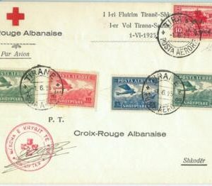67675 - ROMANIA  - Postal History -  FLIGHT COVER  Muller # 5 - RED CROSS  1925