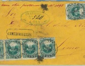 68767 - PERU - Postal History -  POSTMARK ERROR on cover: HUANOYCA! 1879